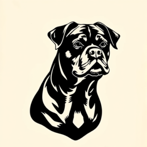 Black Rottweiler Tattoo