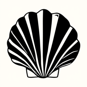 Black Seashell Tattoo