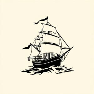 Black Ship Tattoo