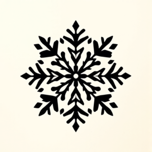 Black Snowflake Tattoo
