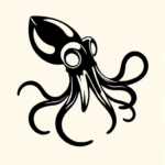 Black Squid Tattoo