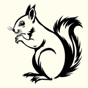 Black Squirrel Tattoo