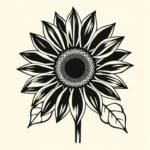Black Sunflower Tattoo