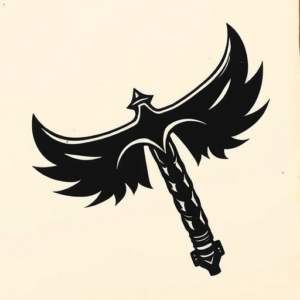 Black Tomahawk Tattoo