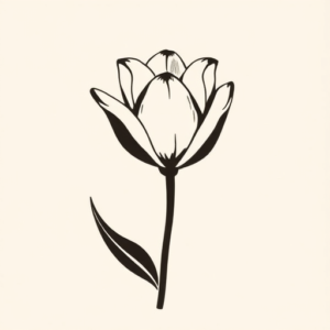 Black Tulip Tattoo