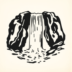 Black Waterfall Tattoo