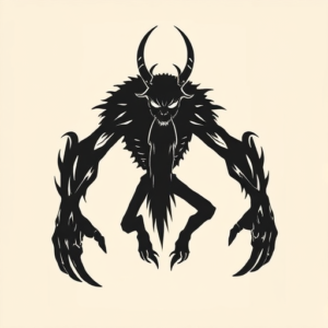 Black Wendigo Tattoo