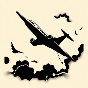 Blackout Airplane Tattoo