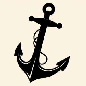 Blackout Anchor Tattoo