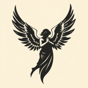 Blackout Angel Tattoo