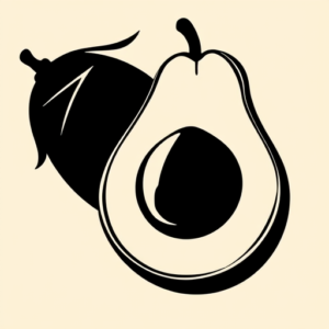 Blackout Avocado Tattoo