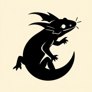 Blackout Axolotl Tattoo