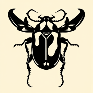 Blackout Beetle Tattoo