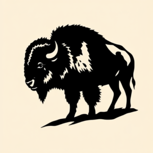 Blackout Bison Tattoo