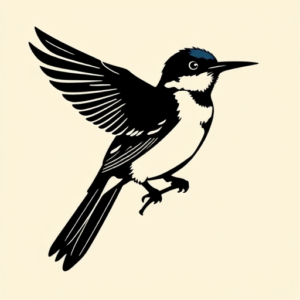 Blackout Bluebird Tattoo