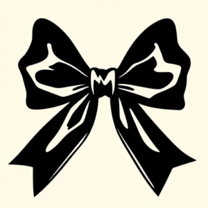 Blackout Bow Tattoo