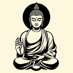 Blackout Buddha Tattoo