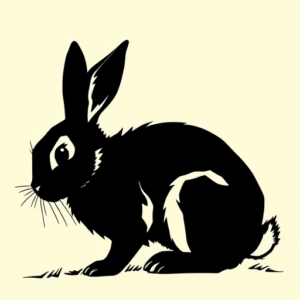 Blackout Bunny Tattoo