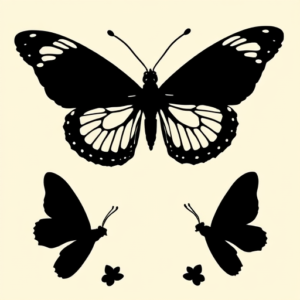 Blackout Butterfly Tattoo