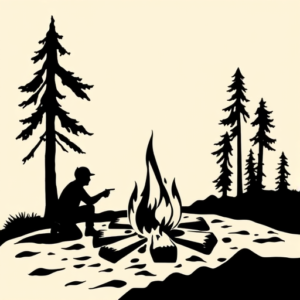 Blackout Campfire Tattoo