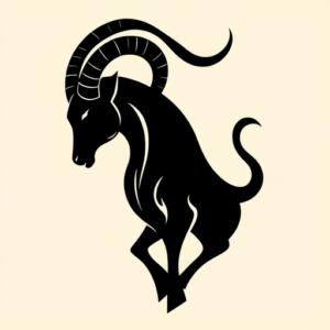 Blackout Capricorn Tattoo