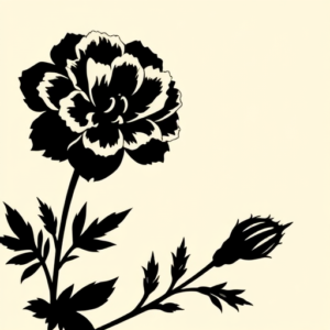 Blackout Carnation Tattoo