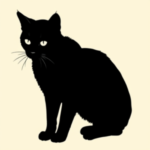 Blackout Cat Tattoo