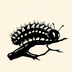 Blackout Caterpillar Tattoo