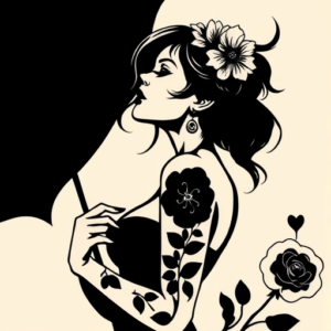 Blackout Catrina Tattoo