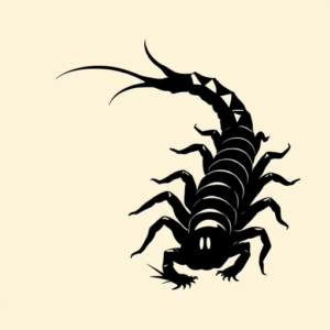 Blackout Centipede Tattoo