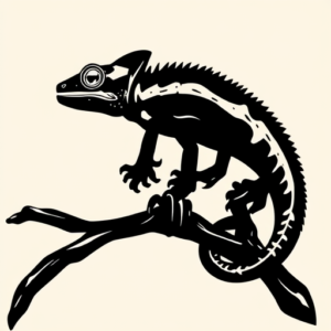 Blackout Chameleon Tattoo