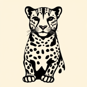 Blackout Cheetah Tattoo