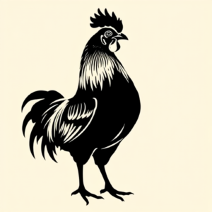 Blackout Chicken Tattoo