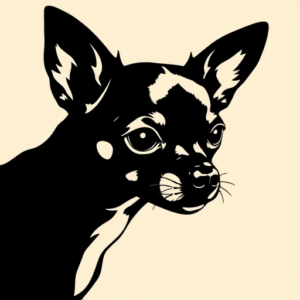 Blackout Chihuahua Tattoo