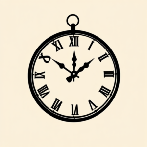 Blackout Clock Tattoo