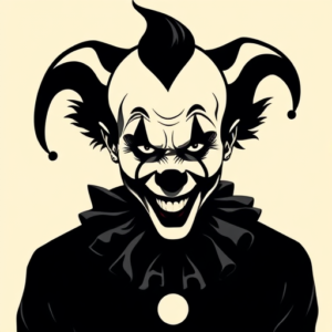 Blackout Clown Tattoo