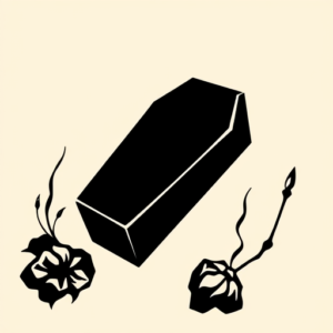 Blackout Coffin Tattoo