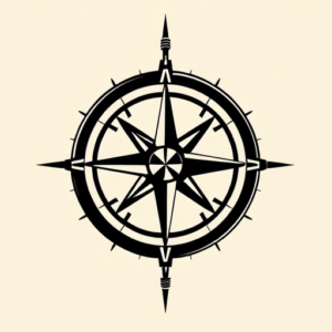 Blackout Compass Tattoo