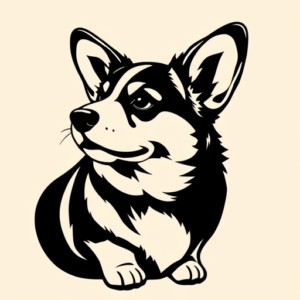 Blackout Corgi Tattoo