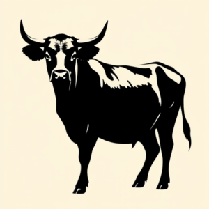 Blackout Cow Tattoo