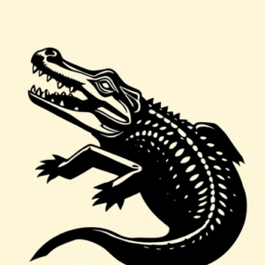 Blackout Crocodile Tattoo
