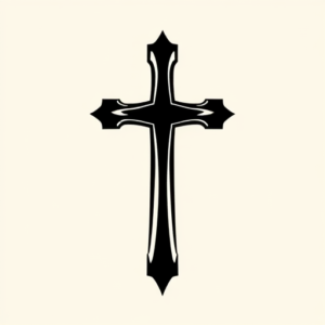 Blackout Cross Tattoo