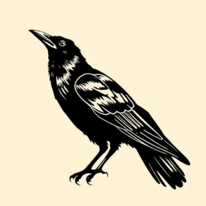 Blackout Crow Tattoo