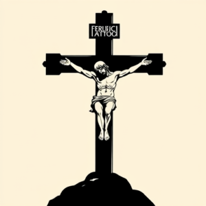 Blackout Crucifix Tattoo