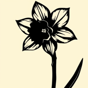 Blackout Daffodil Tattoo