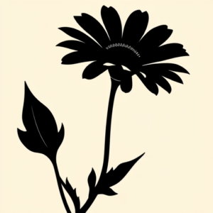 Blackout Daisy Tattoo