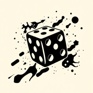 Blackout Dice Tattoo