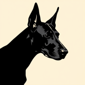 Blackout Doberman Tattoo
