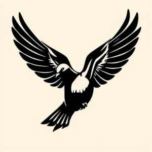 Blackout Dove Tattoo