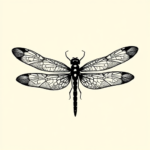 Blackout Dragonfly Tattoo